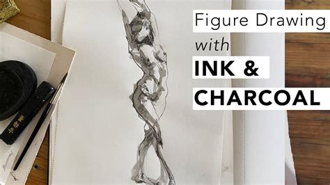Figure Drawing In Ink And Charcoal Youtube