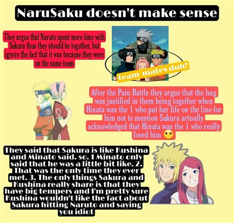 Narusaku Doesnt Make Sense Narusaku Naruto Facts Senses