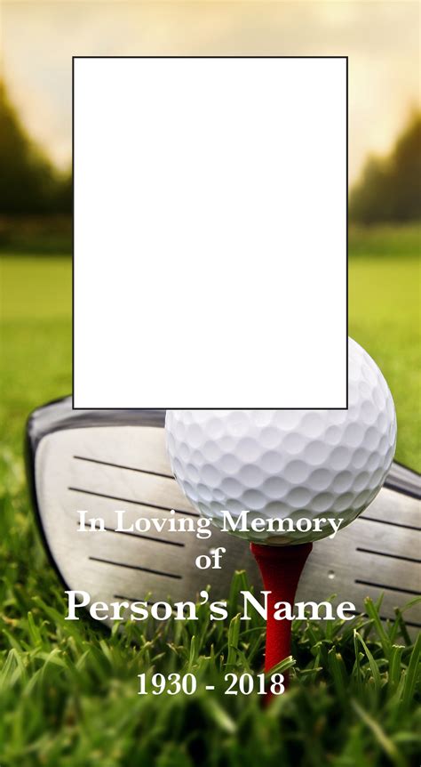 Golf Memorial Card Funeral Printing