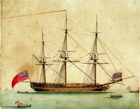 Frigate Lying At Anchor National Maritime Museum Ship Paintings