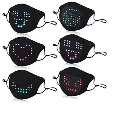 Hot Selling Halloween Led Mask App Controlled Programmable Led Light Up