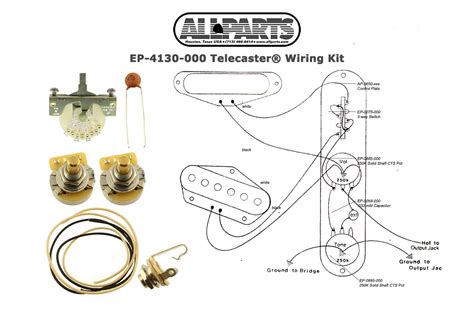 Applies only to registered customers, may vary when logged in. EP-4130 Wiring Kit for Telecaster® — Allparts Music