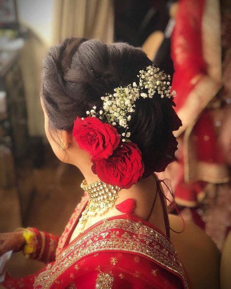 520 Flower Bun Idea In 2021 Flower Bun Indian Bridal Hairstyles