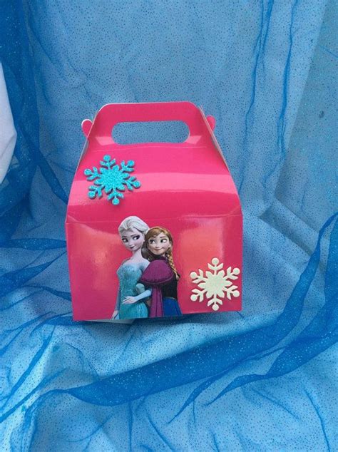 Disney Frozen Anna And Elsa Birthday Favor Box Elsa Birthday Birthday Favors Favor Boxes
