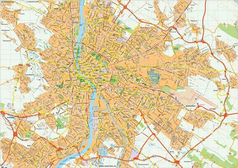 View larger map of budapest. Budapest map vector. Eps Illustrator Map | Vector maps