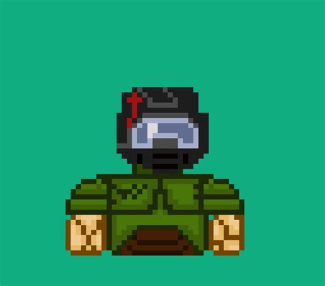 Beginner Pixel Art Doomguydoomslayer By Silverreaver7 On Deviantart