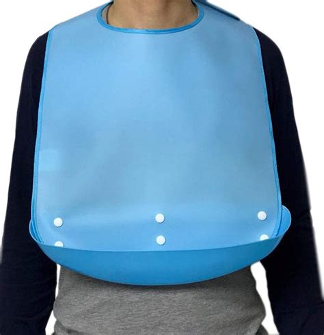 Yygmss Adult Bibs Waterproof Silicone Adult Bib With A Removable Pocket