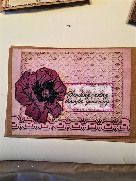 Is it appropriate to send a gift card with a sympathy card instead of flowers or other traditional gifts? Sympathy card. Flower from stampendous | Sympathy cards, Cards handmade, Cards