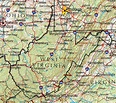 Mapa de Relieve Sombreado de Virginia Occidental, Estados Unidos - mapa ...