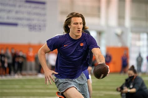 scenes from trevor lawrence s pro day clemson tigers official athletics site