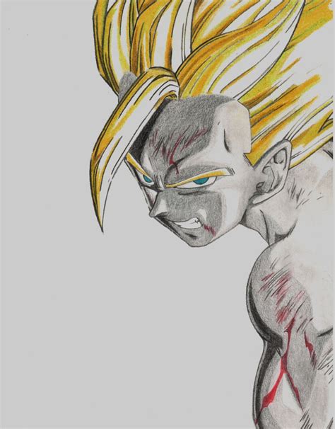 Goku super saiyan 2 drawing at. Gohan SSJ2 Sketch - Dragon Ball Z Fan Art (27153068) - Fanpop