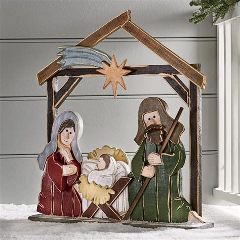 Chunky Wood Cutouts Nativity Scene From Country Door Wood Cutouts