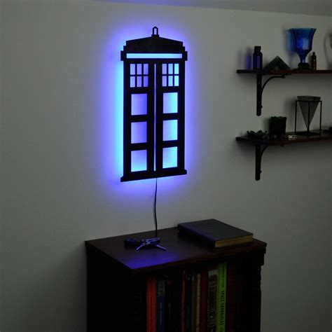 Lighted Dr Who Tardis Sign And Wall Art Doctor Who Home Decor Tardis