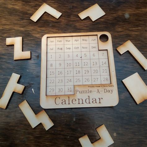 Wooden Calendar Puzzle Etsy