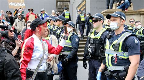 Demonstrators In Melbourne Arrested Over Covid 19 Lockdown Protest