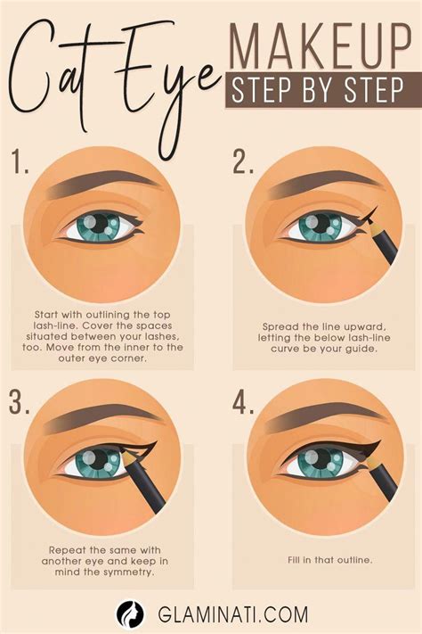 Step By Step Cat Eyes Makeup Eyemakeupnatural Cat Eye Makeup