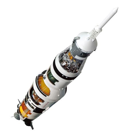 The cool ship can be a spaceship that many other characters the massive saturn v rocket, with the apollo capsule and lunar lander were awesome. 4D Vision Saturn V Cutaway Scale Model