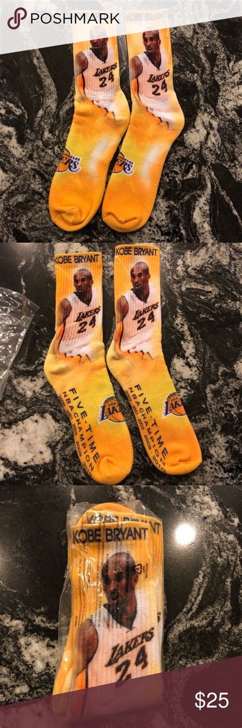 Rare Kobe Bryant Lakers Retirement Tribute Socks Bryant Lakers Kobe