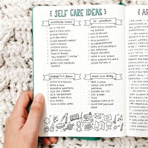 Close Up Of The Self Care Ideas Page I Made The Other Day Self Care