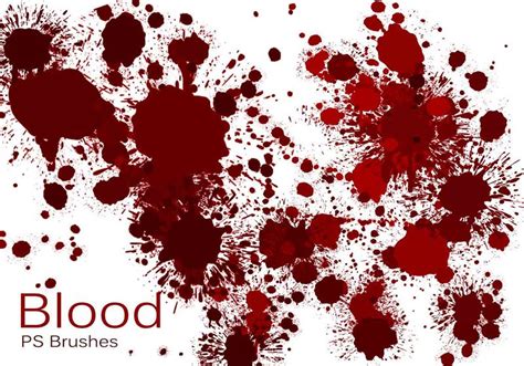 20 Blood Splatter Ps Brushes Abr Vol4 Splat Photoshop Brushes