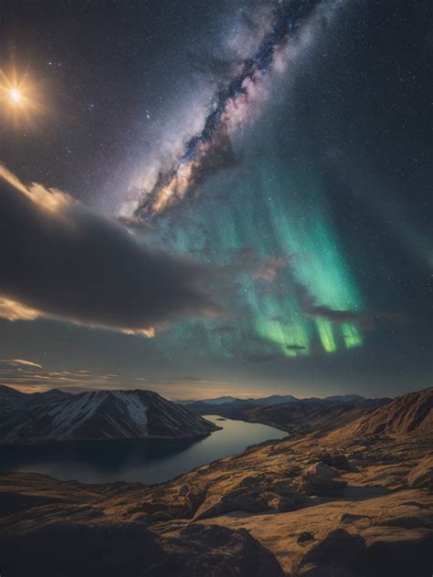 Premium Free Ai Images Northern Lights And Milky Way