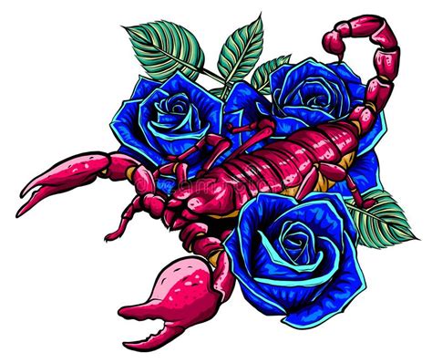 Hand Drawn Sketch Of Scorpion Tattoo Animal Vector Illustration Stock