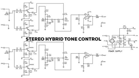 Tone control over equipped with a loudness and filter directly without using the switch to disconnected or connected. Stereo Hybrid Tone Control - Electronic Circuit