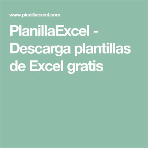Planillaexcel Descarga Plantillas De Excel Gratis Plantas