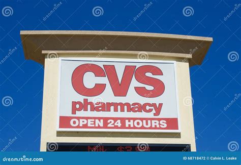 CVS Store Sign Advertising Pharmacy Services. Editorial Photography