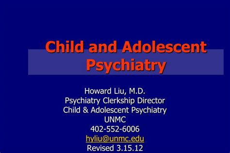 Ppt Child And Adolescent Psychiatry Powerpoint