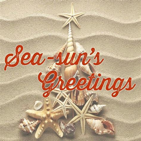 Sea Suns Greetings Beachy Christmas Beachy Christmas Cards Beach