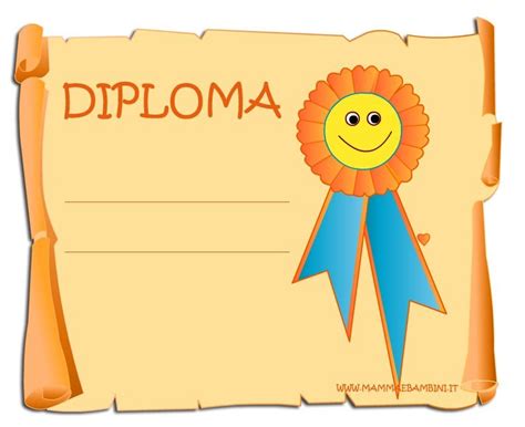 Cornici per pergamene da stampare gratis. Diploma da stampare generico - Mamma e Bambini