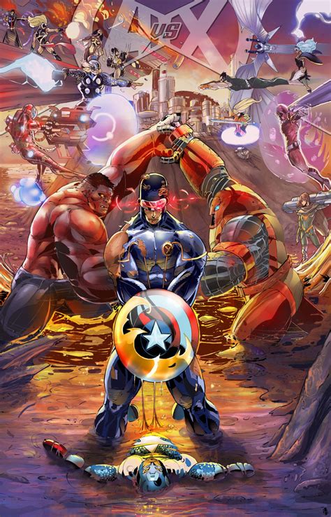 Avengers Vs X Men Tribute Battle By Ivannamatilla On Deviantart