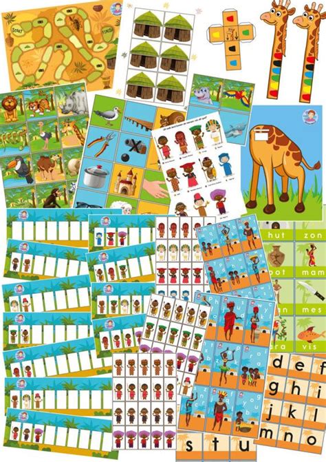 Spellenpakket Thema Afrika Summer Preschool Themes Preschool Games
