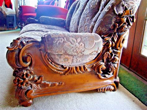Antique sofa styles pictures antique italian clic incredible furniture. ANTIQUE French Walnut Rococo style Heavy Carved ornate chair sofa Loveseat | eBay