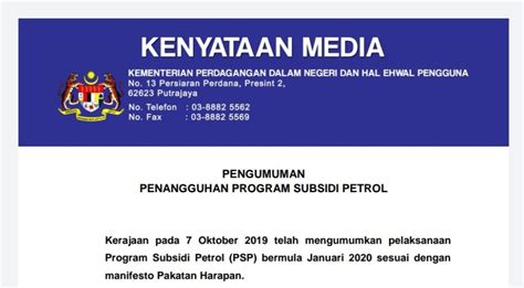 Program subsidi petrol (psp) adalah inisiatif kerajaan untuk meringankan beban isirumah berpendapatan rendah melalui pengagihan semula subsidi petrol. PROGRAM SUBSIDI PETROL DITANGGUHKAN | Buletin TTKM