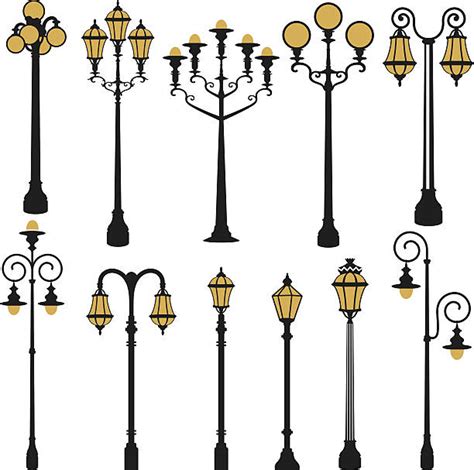 Royalty Free Victorian Lamp Post Clip Art Vector Images