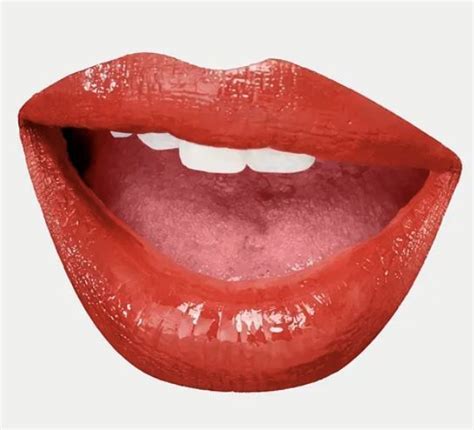 lips with burgundy lipstick isolated on white background female sensual mouth sexy teeth tongue