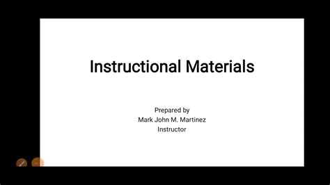 Instructional Materials Youtube