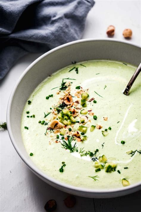 Cold Cucumber Soup Easy 10 Minute Recipe Platings Pairings