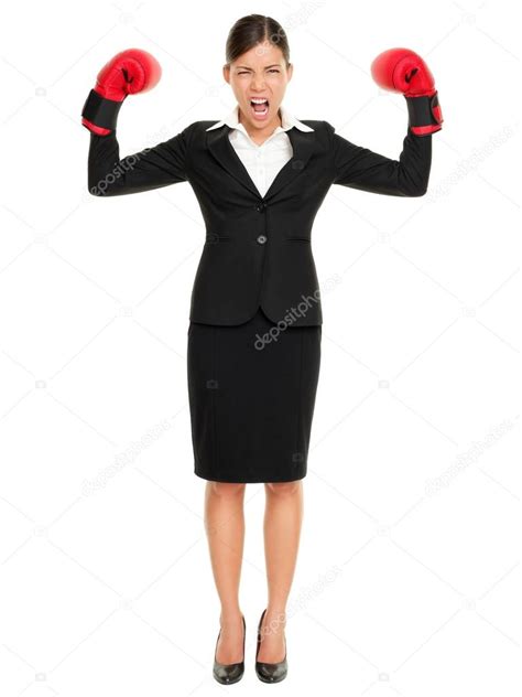 Strong Aggressive Business Woman Concept — Stock Photo © Maridav 22312853