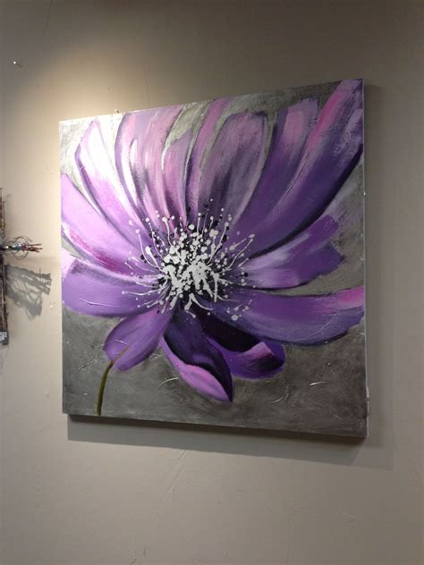 Floral Painting 225 Purple Floral Oil Painting With