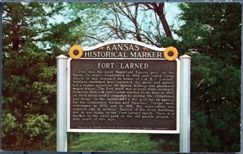 Fort Larned Historical Marker Kansas Memory Kansas Historical Society
