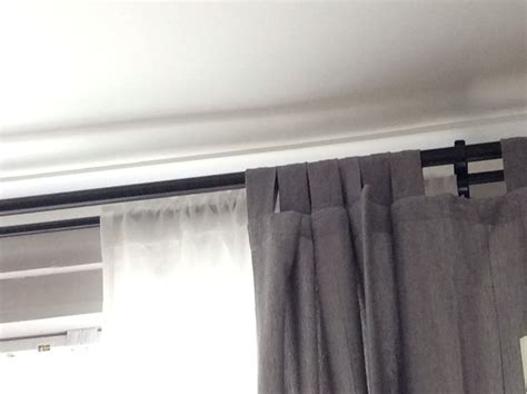Double Curtain Rod From Ikea Adds Warmth To The Room I Think Grey