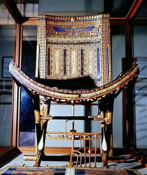 Ceremonial Throne Of Tutankhamun Now In The Egyptian Museum Cairo Je 62030 Date Of Reign