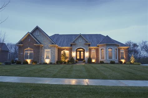 Exterior Of Custom Ranch Home Built By Wieland Builders