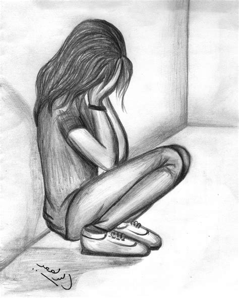 Depressed Girl Crying Drawing Tumblr At Getdrawings Free