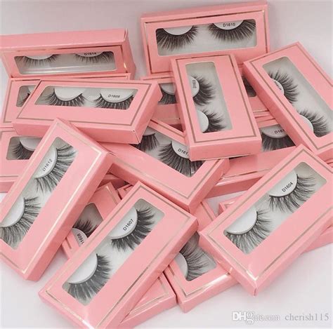 Pink Paper Box 3d Lashes Dramatic Vegan Lashes Makeup False Eyelashes