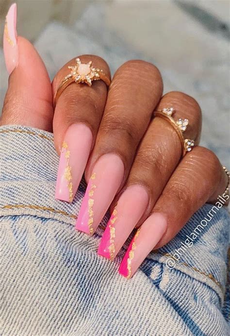 Acrylic Nails Designs Hot Pink