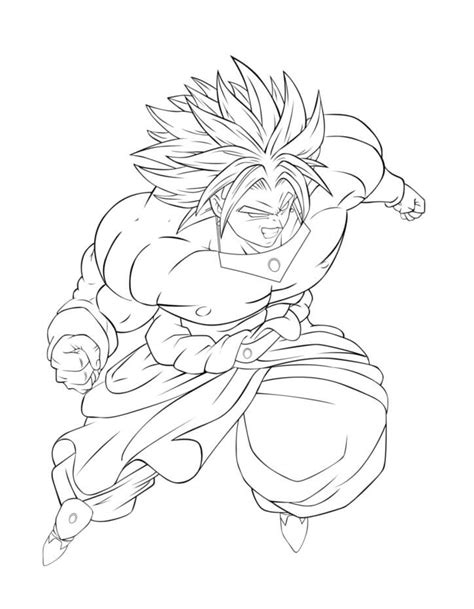 Broly S Skill Coloring Page Anime Coloring Pages